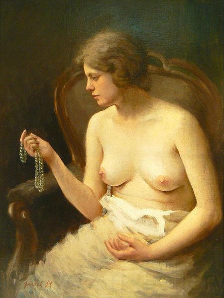 Stanislav Feikl Nude girl by Czech painter Stanislav Feikl, Norge oil painting art